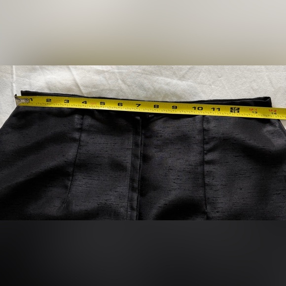 Elegant Tuxedo Black Dupioni Silk Pencil Skirt - Picture 7 of 8